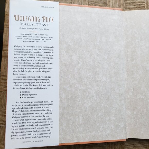 Wolfgang Puck Makes It Easy 1st Edition Hardcover Cookbook - Picture 2 of 9